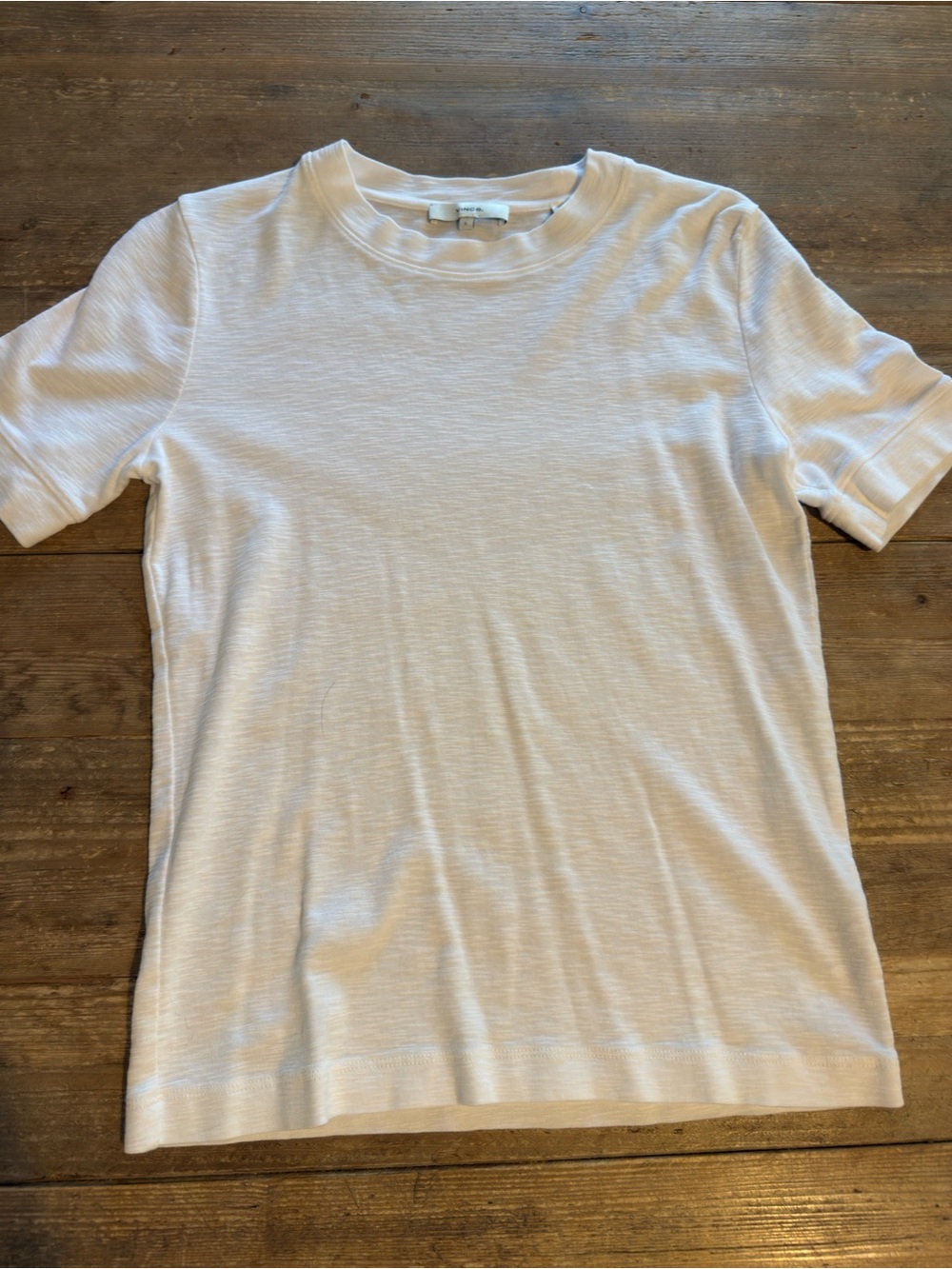 Vince White Short-Sleeve Crewneck Tee